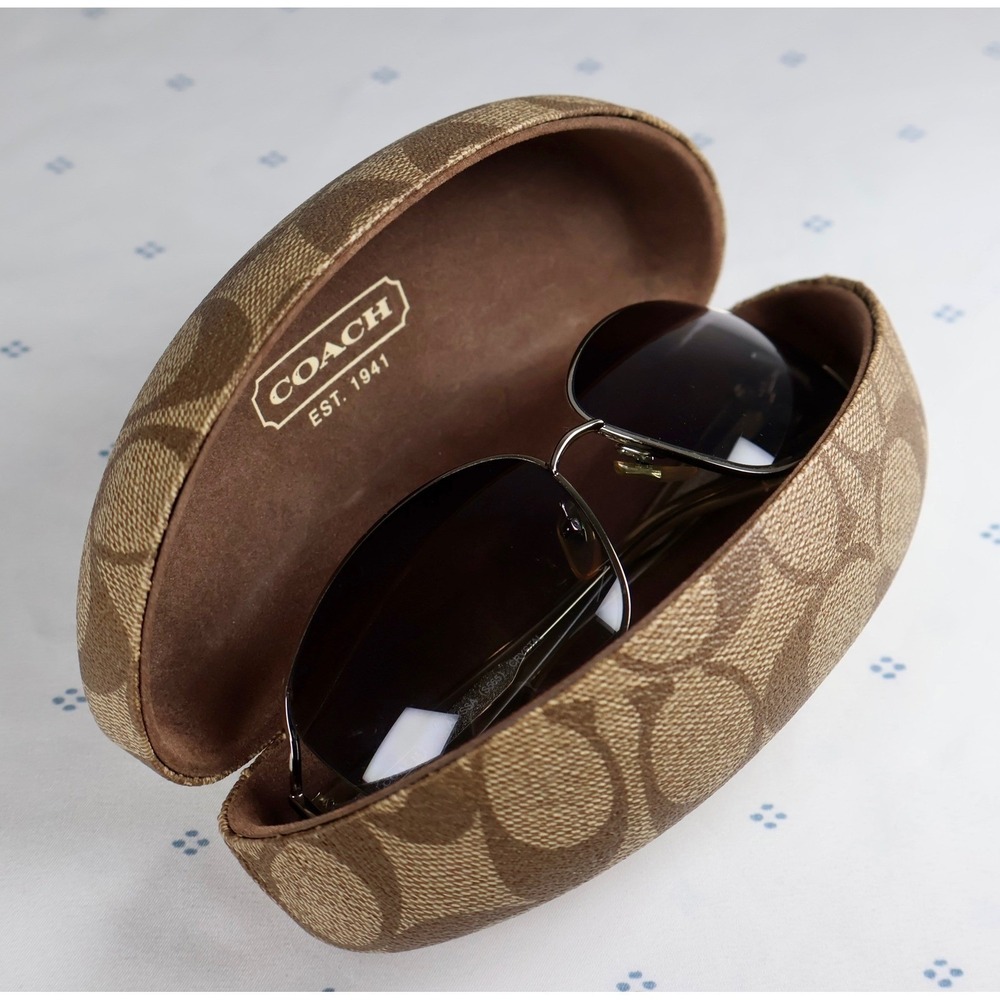 Coach ALYSSA S565 Crystal Sunglasses Designer Silver Frames Eyewear Women's Y2K - Picture 13 of 13